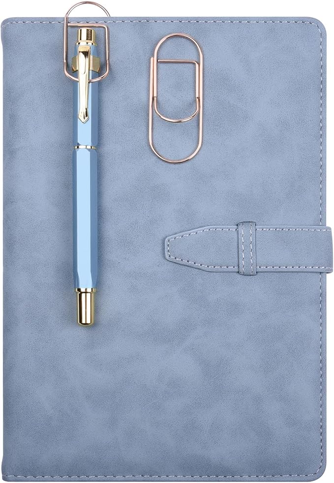 Wisdompro Pen Clip, 12 Pack Stainless Steel Pencil Clip Holder for Notebook, Books, Journal, Clipboard, Paper, etc. - Fits Almost Any Pen Size (Rose Gold)