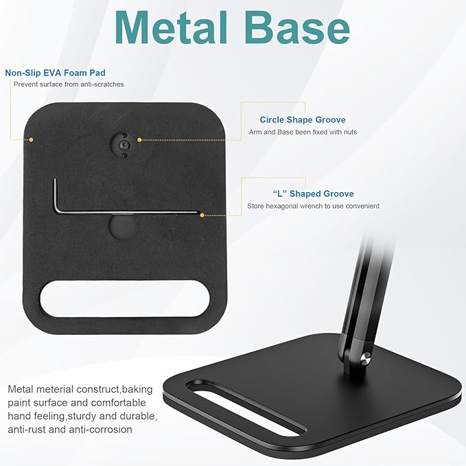 Studio Microphone Stand,Adjustable Mic Arm Clip Desktop Mount,1/4" and 5/8" Screw Adapters,Compatible with Fifine/Shure/Pyle / AT2020 / Razor/Rode/Blue Yeti & Snowball/Webcam Camera