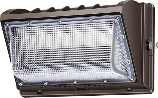 ledmo 150W LED Wall Pack with Photocell Dusk to Dawn 5000K Waterproof Commercial Outdoor Light Fixture 21000lm 100-277V Equivalent,Energy Save Flood Lights for Building,Yard,Warehouse,Garage
