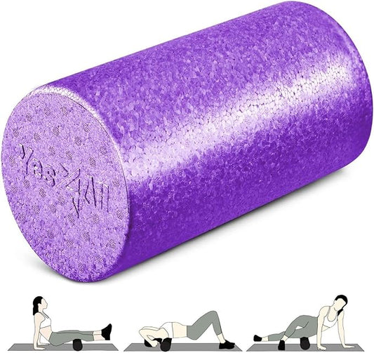 Yes4All High-Density EPP Round Back Roller Foam, Exercise Foam Roller for Yoga, Pilates & Stretching - 12, 18, 24, 36 inch