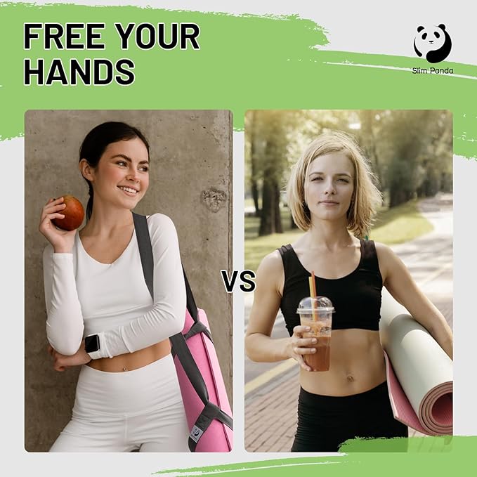 Slim Panda Yoga Mat Straps for Carrying, Adjustable Yoga Mat Carrier, Yoga Mat Sling(Yoga Mat Not Included)