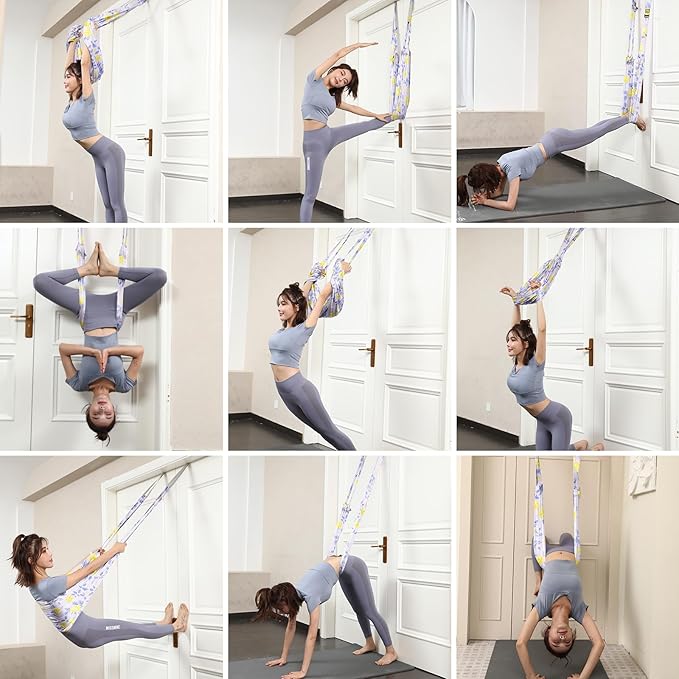 JOFREY Leg Stretcher Strap, Stretching Equipment with Door Anchor Flexibility Trainer Backbend Assist for Dance Aerial Yoga Ballet Leg Stretching Exercise…