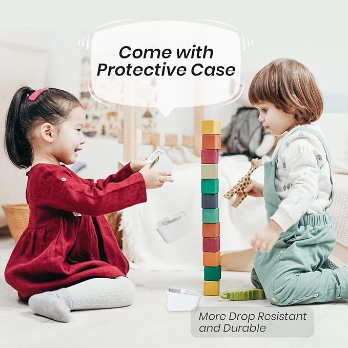 Yunbaoit Visual Timer with Protective Case, Rainbow Disk 60 Minute Countdown Timer for Kids and Adults, Silent Time Management Tool(White)