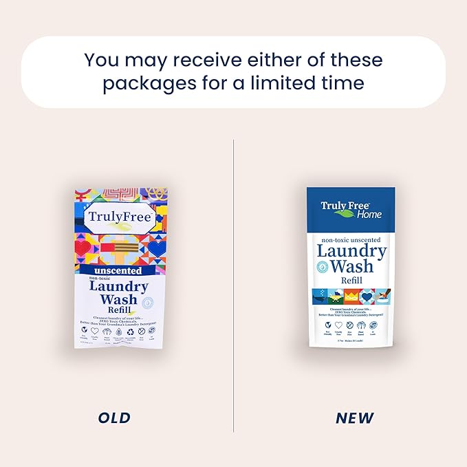 Laundry Wash Detergent for Sensitive Skin | Gentle & Safe for Baby Clothes | Plant-Based, Natural Ingredients | Unscented | Refill Only (200 Loads)