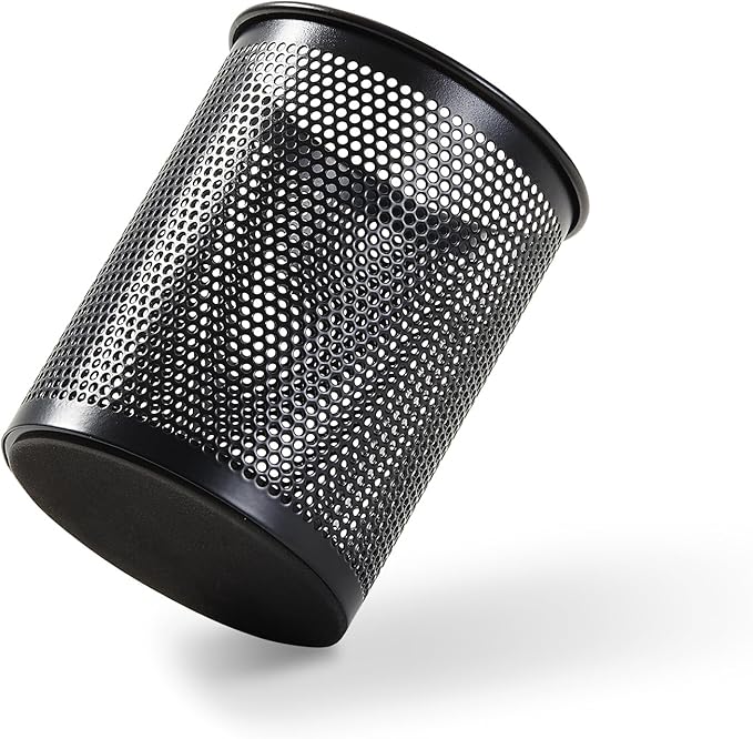 Comix Pen Holder Desk Organizer, Wire Mesh Pencil Cup with Foam Pad and Non-Slip Bottom Office Supplies Desk Accessories for Home Office School, 1 Pack