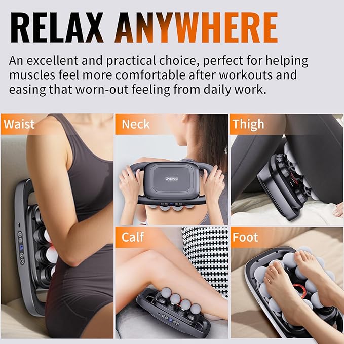 16-Head Massage Gun, Electric Deep Tissue Body Massager, Professional Muscle Massager Tool for Easing Shoulder, Back, Neck, Legs Tension, 30 Adjustable Speeds, Massage Gifts for Women, Men (16-Head)