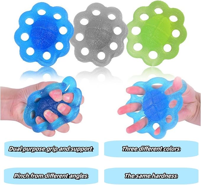 DEEYOTA Finger Exerciser and Hand Strengthener Rehab,Exercise Squeeze Ball for Hands