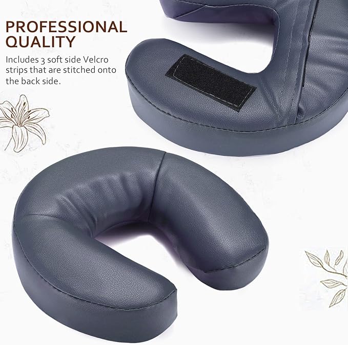 Noverlife Massage Face Cradle Cushion, Professional U Shaped Headrest Face Down Prone Position Cushion Pillow for Massage Tables, Standard Massage Face Neck Head Rest Pad for Beauty Spa Sleeping Nap