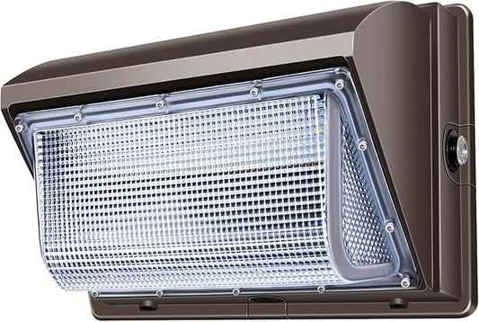 ledmo LED Wall Pack Light Size Update Dusk to Dawn Lighting 120W Outdoor Security Flood Lighting 5000K Commercial and Industrial Fixture for Buildings,Warehouses, Parking Lots,Yard