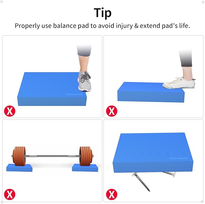 Balance Pad 15.8 * 13.2 * 2 inch,Large Balance Pad for Physical Therapy,Foam Balance Board for Rehabilitation Stability Workout Knee and Ankle Exercise Strength Training