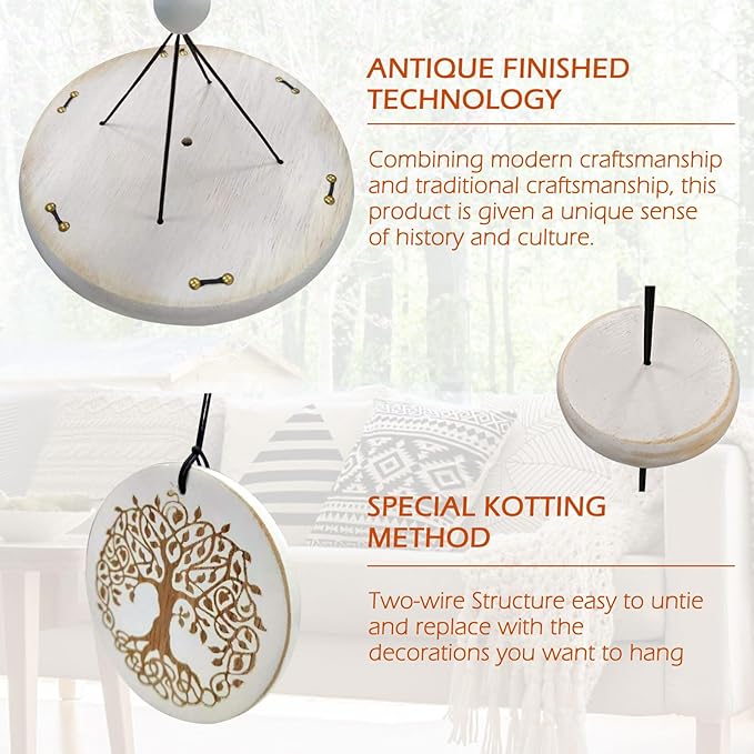 Wind Chimes Tree of Life for Loss of Loved One,33" Memorial Windchimes for Clearance,Sympathy Gift,Housewarming Gift,Listen to The Wind Chimes for Garden,Patio Decoration(Copper)