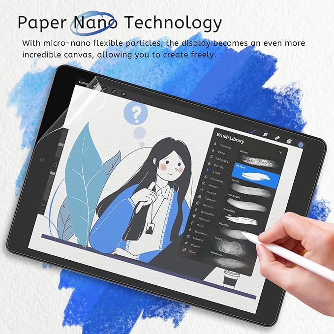 MOBDIK 2 PACK Paperfeel Screen Protector Compatible with iPad Air 3 2019 / iPad Pro 10.5 2017, Matte Film, Anti Glare, Less Fingerprint with Easy Installation