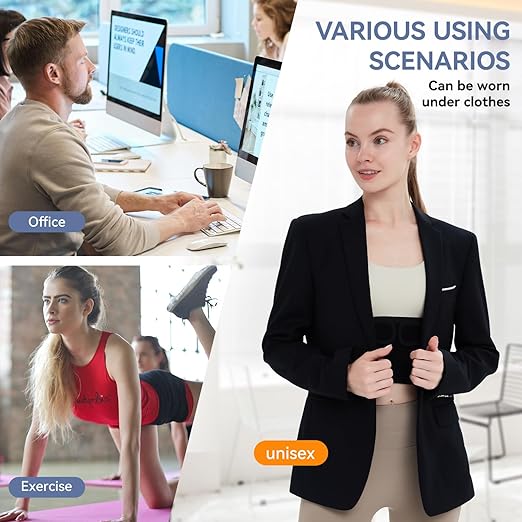 Posture Corrector for Men & Women - Adjustable Back Support Brace, Upper Pain Relief & Slouching Correction, Invisible Under Clothes(Black, Small)