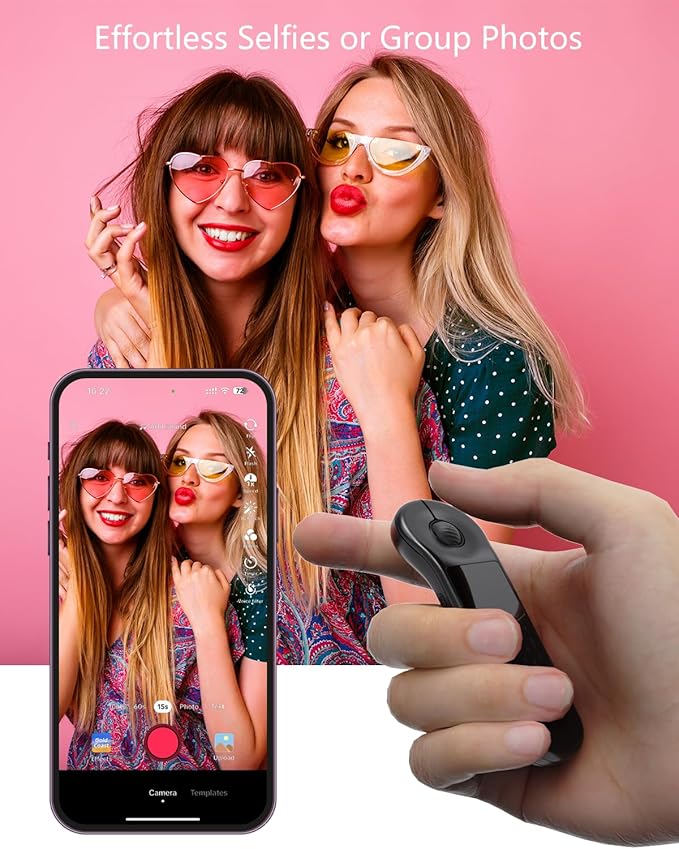 Air Mouse for PC/iOS/Android with Touchpad Rechargeable Wireless Presentation for PPT Pointer Bluetooth 2.4G Remote Control for PowerPoint/Keynote/Tiktok/Camera/Kindle App (Black)