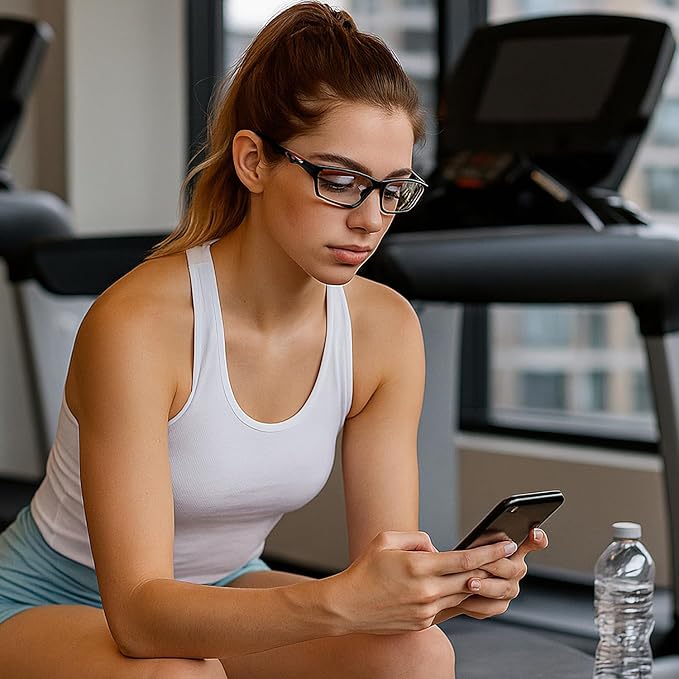 kimorn Blue Light Blocking Glasses For Women Men,Rectangular Frame Foldable Temple Anti Eyestrain Eye Protection