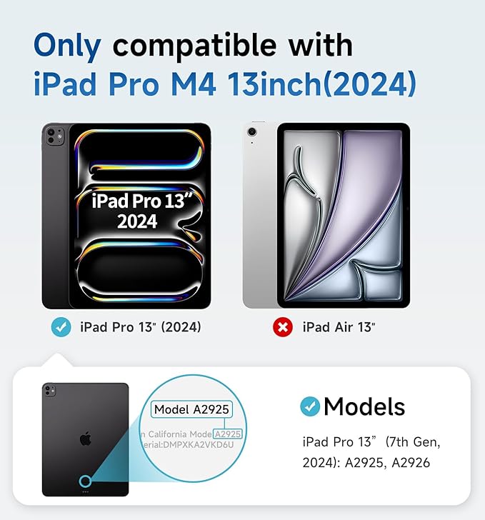 MAGIC JOHN for iPad Pro 13 inch Screen Protector M4[2024] Tempered Glass, Auto Dust-Elimination, Bubble Free, HD Clear, Easy Installation,Scratch Resistant