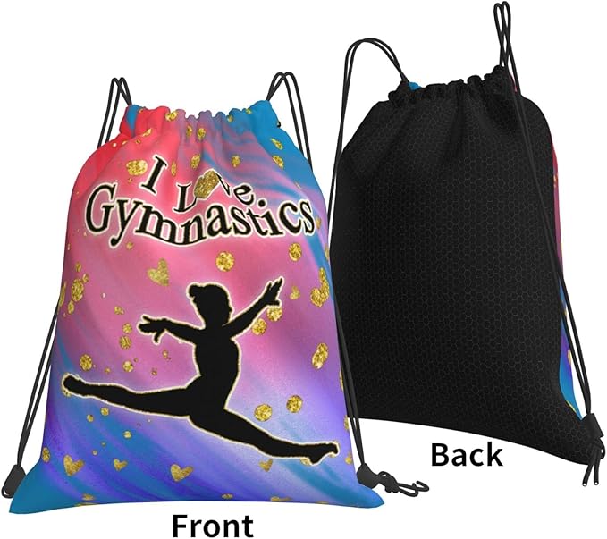Gymnastics Drawstring Bags Adjustable Sports Gym Bag Drawstring Backpack Water Resistant String Bag Party Favors Bags