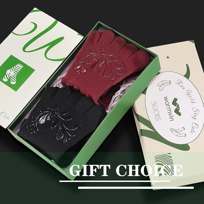 Non-Slip Pilates Yoga Socks with Grips for Women - Stylish Crew Socks for Barre, Ballet, and Workout (Size 5-9)