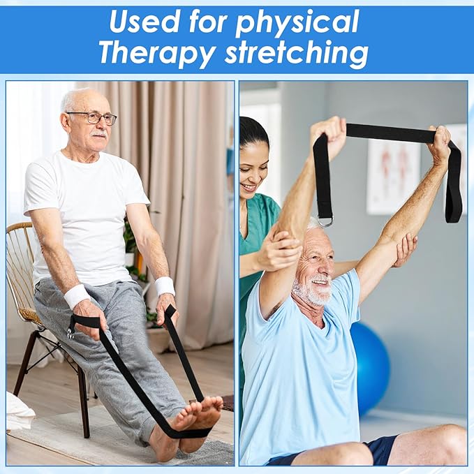 12 Pcs Yoga Strap, Non-Elastic Stretching Strap Yoga Straps for Stretching Bulk 6ft Exercise Stretch Band with Metal D Ring, Adjustable Stretch Belt for Women Men Pilates, Gymnastics, Dance