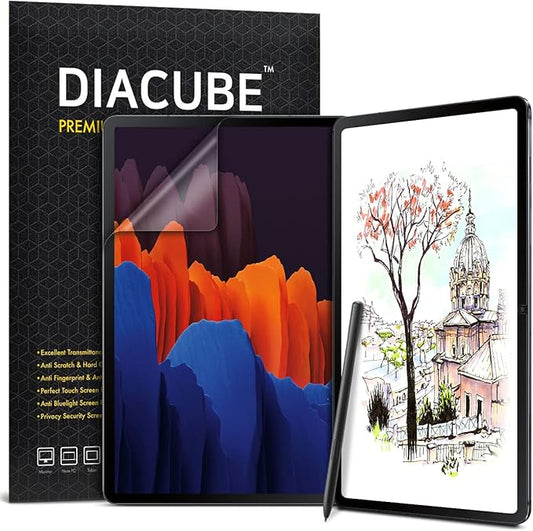 [1+1 Pack] Galaxy Tab S9 Plus/S8 Plus/S7 Plus 12.4 Inch, Paperfeel Screen Protector 1pc + Anti Glare Protector 1pc, Matte Anti Glare Anti Fingerprint Film with Blue Light Cut Filter,