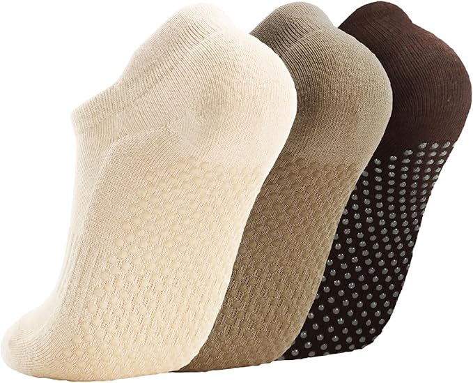 Breslatte Grip Socks Pilates Socks with Grips for Women Non Slip Grippers Womens