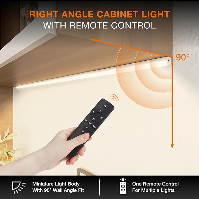 Under Cabinet Lights Remote Control,2 Pack Magnetic Dimmable Closet Lights,USB Rechargeable Wireless LED Shop Light,Ceiling Under Counter Lights for Kitchen, White, 60CM