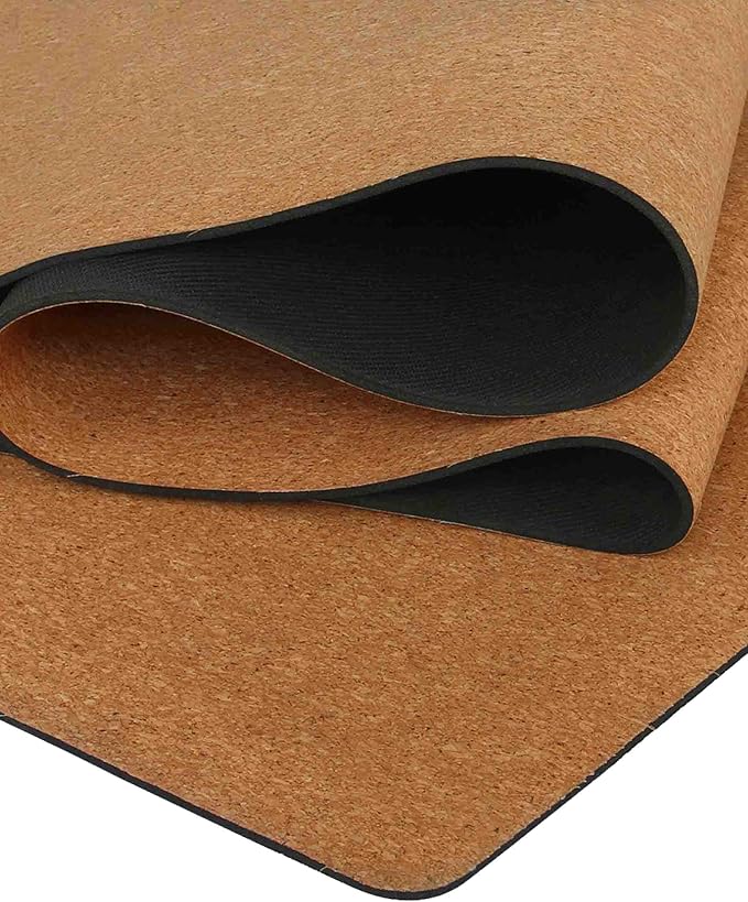 Shakti Warrior Cork Yoga Mat - Artist Designed, Premium Printed Eco-Friendly Non-Slip mat, Great for Regular & Hot Yoga, Pilates, Workouts 72 inch x 24 inch x 3mm Thick