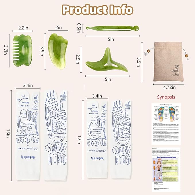 Foot Massage Reflexology Socks Set,Professional Reflexology Socks with Tools with 4 Trigger Point Massage Tool,Relieve Tired Acupressure Socks for Men and Women(Men/Women)