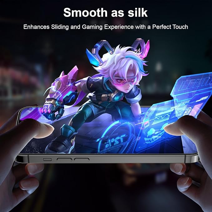 Esanik for iPhone 16/15 Matte Glass Screen Protector [Auto-alignment] Anti-Glare & Anti-Fingerprint,Anti-Reflection,Bubble Free, Smooth as Silk, 2 Pack 9H Glass Screen Cover