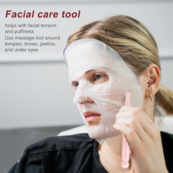 ideayard Acupressure Pen for Facial Skin Care-Deep Tissue 2Pcs Crystal Massage Tool-Point Massage Relief Pain Therapy Stone Tools Relaxing Trigger Self-Massage