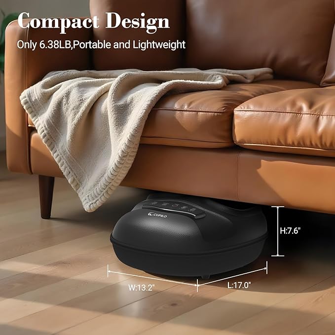 HSA Eligible Heated Feet Massager - Shiatsu Foot Massager for Plantar Fasciitis,Neuropathy,Upgraded Foot Massager with Remote,Gifts for Women Men