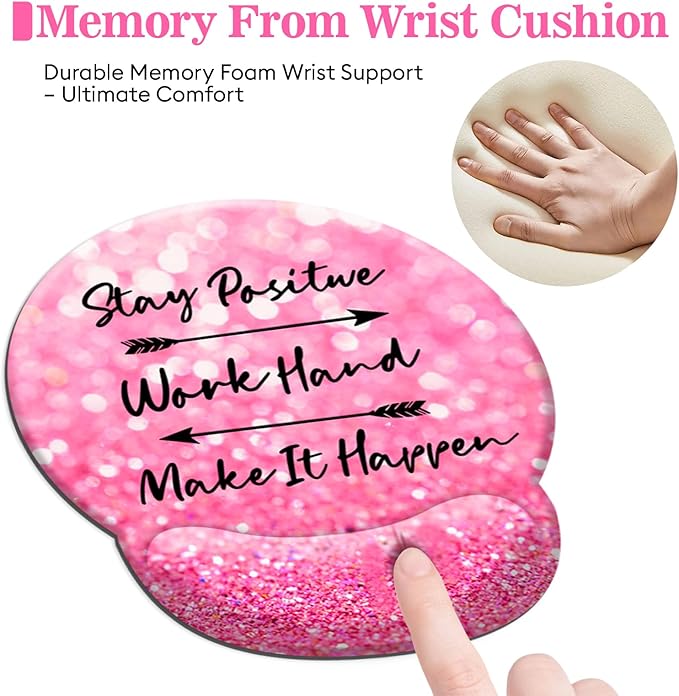 Long Mouse Pad XXL,Ergonomic Desk Mat Gaming Set,Keyboard Wrist Support Rest Mouse Pad Suitable for Office and Home (XXL Pink Set)