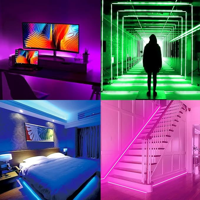 PAUTIX RGB COB LED Strip Light 24ft/7.5m,UL Listed 24V Color Changing Light Strips with 6300LEDs Multicolor Flexible Tape Lights for TV,Room,Bedroom,Party DIY Decoration(Power Supply Not Included)