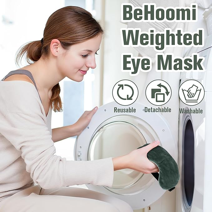 Heated Eye Mask Warm Compress for Eyes, Soothing Weighted Eye Mask for Sleeping, Microwave Moist Heating Pad Hot Compress for Eyes Relaxation, Reusable Sleep Mask for Home, Office (Grey)