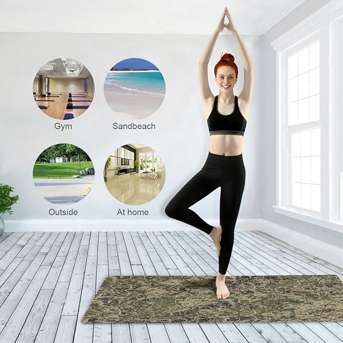 Qilmy Fantasy Mandala Pattern Yoga Mat, Non-Slip Texture Pro Yoga Mat Eco Friendly Exercise & Workout Mat for Yoga, Pilates and Floor Exercises