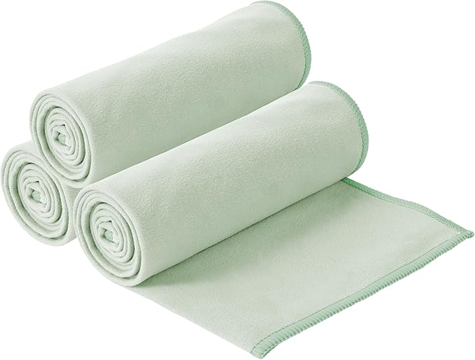S&T INC. Microfiber Gym Towels, 3 Pack, Cooling Towel for Yoga, Camping, Home and Gym Bag, 3 Storage Bags Included, 12 Inch x 40 Inch