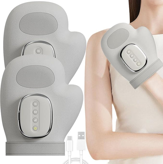 Vivoir Hand Massager, Neurivo Relivio Hand Massager for Arthritis & Carpal Tunnel, with Heat Compression,3-Mode 5-Level Intensities 2-Hour Battery Life,15-Min Timer Massage, Rechargeable (2PC)