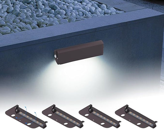 4 Packs 4inch LED 1.8W Hardscape Lighting,12V AC/DC Low Voltage Retaining Wall Light Paver Lighting,5000K Daylight White Outdoor Step Light,50,000 Hours Lifespan
