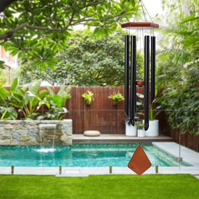 MUMTOP Wind Chimes for Outside - Deep Tone Memorial Sympathy Wind Chimes Outdoor, 35.4 Inch Windchimes Clearance for Garden, Patio,Yard Decor Gift