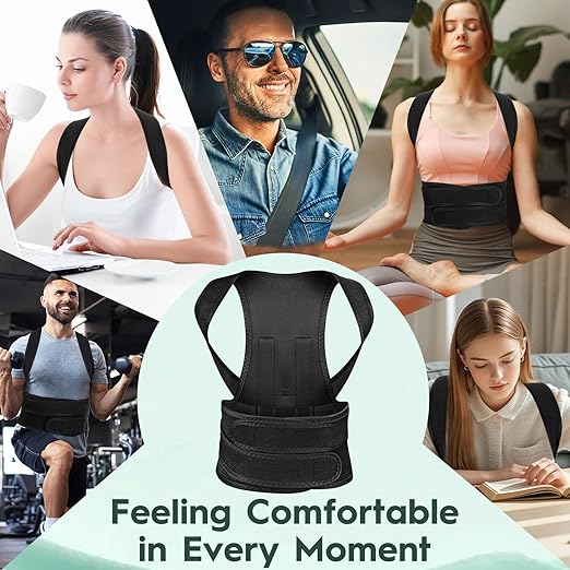 Back Brace Posture Corrector For Men and Women - Bionic System Posture Correctors, Adjustable Full Brace, Shoulder Back Straightener, Neck, Upper And Lower Pain Relief