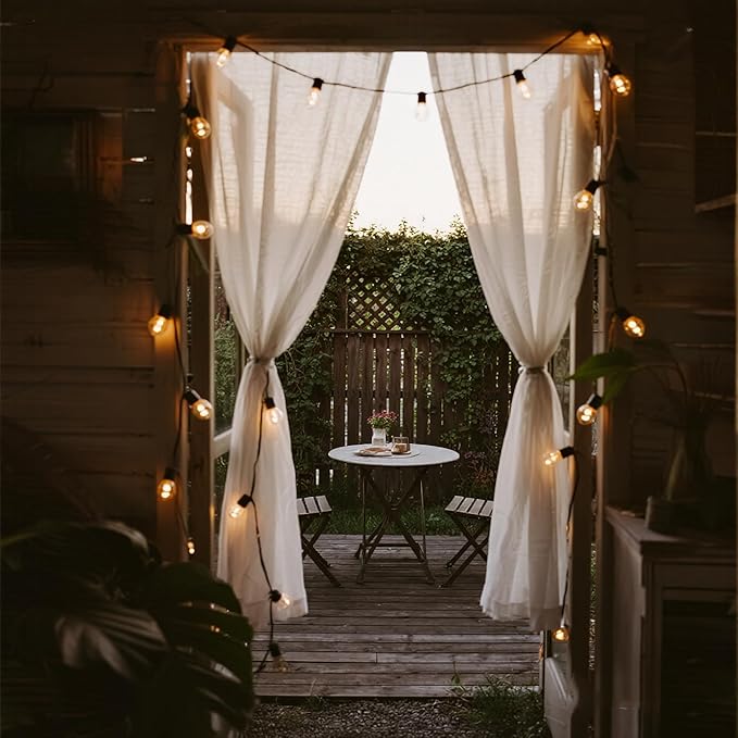 RTTY Outdoor String Lights 100ft, G40 Led Patio Globe Lights with 52pcs Bulbs,Shatterproof Waterproof Connectable Outside Hanging for Porch Cafe Bistro Backyard Gazebo Balcony Deck Party