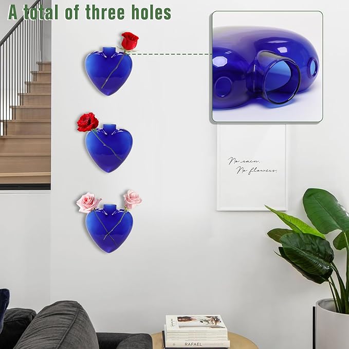 Wall Hanging Planter Propagation Station for Indoor Plants Glass Vase Air Plant Holder for Bathroom Living Room