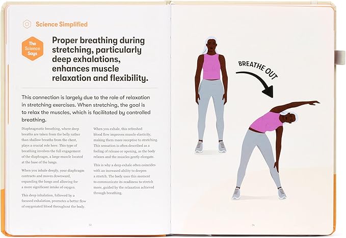 The Stretching Sidekick Journal by Habit Nest. Guided Stretching Routines to Keep You Flexible, Energized, and Live Comfortably. 66 Stretching Routines that only take 15-20 mins a day. Turn Motivation