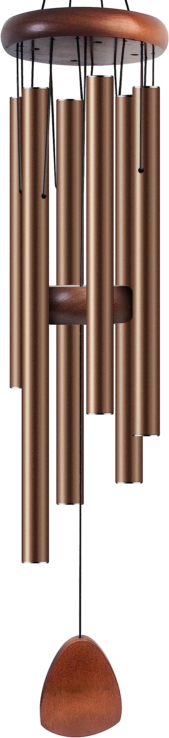 Large Aluminium Wind Chimes 37 Inches to Create a Zen Atmosphere Suitable for Outdoor, Garden, Patio Decoration. Classic Wind Chimes with Wind Catcher Suitable as A Gift for Unisex(Coffee)
