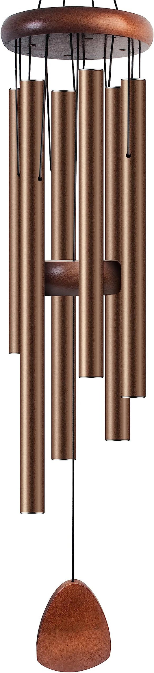 Large Aluminium Wind Chimes 37 Inches to Create a Zen Atmosphere Suitable for Outdoor, Garden, Patio Decoration. Classic Wind Chimes with Wind Catcher Suitable as A Gift for Unisex(Coffee)