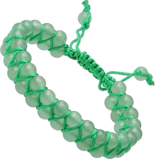 MASSIVE BEADS Double Layer Natural Chakra Healing Power Crystals Macrame Bracelet Yoga Stone Beads Gemstone Meditation Relax Anxiety Bangle for Unisex Women Men