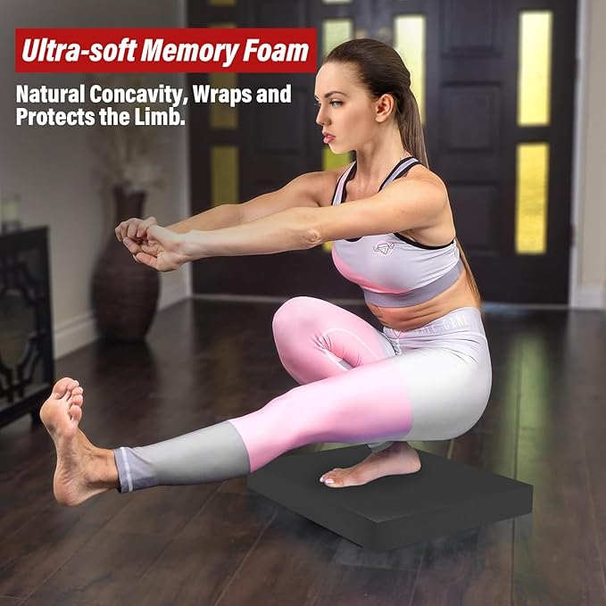 Balance Pad- Exercise Foam Balance Pad for Workout,Non-Slip & Water-Resistant Stability Trainer Mat,Ultra-Soft TPE Foam Knee Cushion for Balance Training, Fitness, Physical Therapy,Yoga