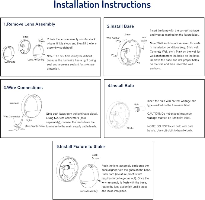 2W LED Deck Lights Landscape Lighting Landscape Lights Low Voltage Outdoor Deck Lighting Replaceable G4 LED Bulb 3000K Aluminum housing for Step, Pathway,Walkway,Deck,Yard Black, Pack of 10