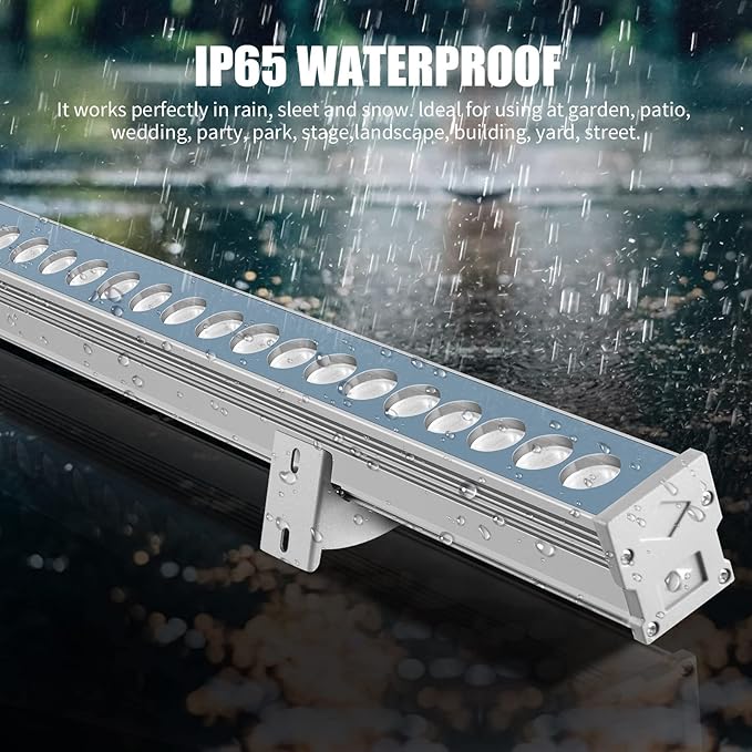 Wrasse Wall Washer Lights 36W Outdoor Sign Lighting Waterproof 5000K Plug in 38.9 Inches Outside Wall Wash Light bar for Commercial Advertising Boards Lighting