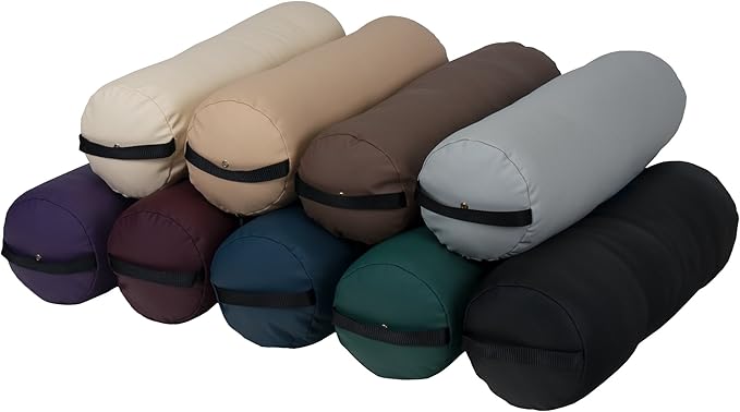 EARTHLITE Bolster Pillow Fluffy – Durable Massage Bolster, 100% PU Upholstery incl. Strap Handle/Professional Quality for Massage Tables/Back Pain Relief